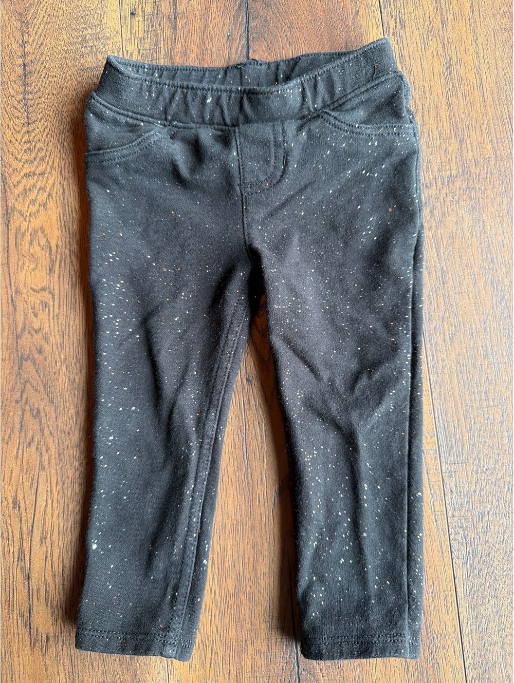 Jumping Beans Baby Black Glitter Pants 12M